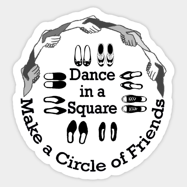 Dance Circle BLK Sticker by DWHT71